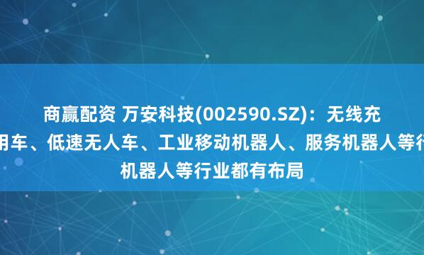 商赢配资 万安科技(002590.SZ)：无线充电产品在乘用车、低速无人车、工业移动机器人、服务机器人等行业都有布局