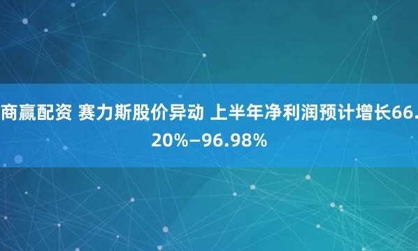 商赢配资 赛力斯股价异动 上半年净利润预计增长66.20%—96.98%