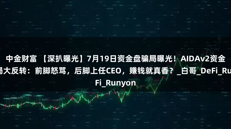 中金财富 【深扒曝光】7月19日资金盘骗局曝光！AIDAv2资金盘骗局大反转：前脚怒骂，后脚上任CEO，赚钱就真香？_白哥_DeFi_Runyon
